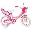 BricoShop24 Bicicletta per Bambini 14" Hello Kitty Rosa Rotelle Removibili Acciaio