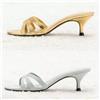 Sabot Celeste Tacco 6 cm Incrociate Punta Aperta Mule Donna Eleganti CF53841