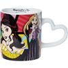 Enesco Disney BRITTO - Tazza da caffè con manico a forma di cuore, motivo: Principesse Belle e Rapunzel, Biancaneve, 396,9 g, multicolore