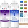 Fansarriche Resina Epossidica trasparente, 500ml, bicomponente, artigianato, colata, rive...