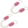 Relaxdays Fermaporta a Corda in Set da 2, Lunghi 60cm, Paracolpi da Maniglia, Sicurezza di Bambini e Animali, Beige Rosa