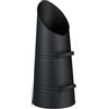Relaxdays Contenitore Porta Carbone da Camino, Secchio per Pellet Caminetto, Secchiello Portacenere da 16 L, Ferro, Nero