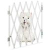 Relaxdays Cancelletto di Sicurezza per Cani, Barriera Porte e Scale, Allungabile 96 cm, Alto 48,5-60 cm, bambù, Bianco