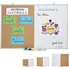 Relaxdays Lavagna Combinata 2in1, White & Cork Board, Cornice in Alluminio, Porta Pennarelli, 60 x 90, Bianco/Naturale