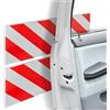 Relaxdays Paracolpi Garage, Set da 2, Protezione Portiere Auto, Adesivo Eva Paraurti da Muro, 20 x 50 cm, Rosso Bianco