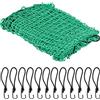 Relaxdays Rete di Copertura per Rimorchio, 3 x 4 m, con 12 Ganci, Segni per Gli Angoli, Corda in Gomma Elastica, Verde