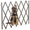 Relaxdays Cancelletto di Sicurezza per Cani, Recinzione Allungabile Fino a 130 cm, Alto 87,5-100 cm, in bambù, Marrone