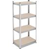 Relaxdays Scaffale Alta Portata in Acciaio Zincato, HLP: 138x60x40 cm, Carico 200 kg, per Garage e Cantina, Argentato, Inox