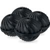 Relaxdays Sfere per Lavatrice, Set da 4, Palle per Lavaggio Senza Detersivo, Alternativa Ecologica, Palline Bucato, Nero