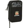safta PAUL FRANK JOIN THE FUN - Astuccio per scuola per bambini, con 28 utensili inclusi, ideale per bambini dai 5 ai 14 anni, comodo e versatile, qualità e resistenza, 12,5 x 4 x 19,5 cm, colore: nero,
