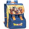 Franco Cosimo Panini DRAGON BALL - Zaino Scuola Ufficiale Dragon Ball, Zaino Bambina con 2 Ampi Spazi, Tasca Frontale, Spallacci Regolabili Imbottiti, Retro e Fondo Termoformati, Chiusure a Zip, 29x41Hx13,5cm