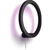 Philips Hue White and Color Ambiance Lampada da Parete LED Smart Sana, Luce Bianca o Colorata, Dimmerabile, 20W, Nero