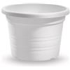 VECA VASI FIORIERA VASO CILINDRO D. 60 CM BIANCO PLASTICA PIANTE FIORI GIARDINO TERRICCIO