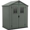 Keter Casetta Da Giardino In Resina 190x122x221H Cm Darwin 6x4 Verde 2 Finestre Keter