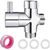 Roscid G1/2 Valvola Deviatore Doccia 3 vie con Guarnizioni 3 Vie Valvola