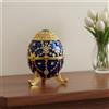 Portagioie Smaltato a Forma di Uovo Design Elegante Uovo Stile Fabergé per