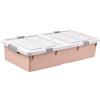 Contenitore per Letto Scorrevole Contenitore Sottoletto con Ruote Coperchio