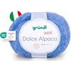 Gründl Lana Dolce Alpaca - morbida lana di alpaca per lavorare a maglia - soffice e calda - 55% alpaca, 40% lana merino, 5% poliammide - 1 gomitolo - 50 g / 100 m - misura ferri 6-7 -azzurro cielo