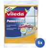 Vileda 6x Vileda Panno Microfibra Vetri 1 Pezzi