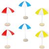 6 Pcs Mini Ombrellone Da Spiaggia Parasole Ombrellino Decorativo