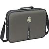 Safta M385 612524385, Real Madrid 3a squadre 24/25-portafoglio extrascolari, valigetta portatutto, tracolla comoda e versatile, qualità e resistenza, 38 x 6 x 28 cm, colore unisex bambini, grigio, M,