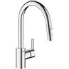 Grohe Feel Rubinetto Miscelatore Monocomando per Lavello, Argento (Cromo) 31486001