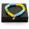 Gioielli Pietre E Minerali. Bracciale Perle Angelite + Calcedonio Blu + Peridoto + Aga