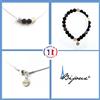 A Bijoux Pietre E Minerali. Set Bracciale Collana Perle Mica Viola Di Tanzania + O