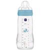 MAM Easy Active 6 mesi in più Colore oceano (330 ml) - con ciuccio in silicone flusso X velocità ultra veloce - per neonati con chiusura ermetica