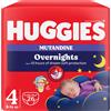Huggies Overnight Pannolini Notte Bambino, Taglia 4 (9-14 Kg), Panno 8Idb