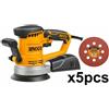 INGCO LEVIGATRICE ROTORBITALE ROTO ORBITALE 450W Ø 150 mm + CARTA ABRASIVA INGCO