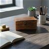 Scatola in Legno con Coperchio Scorrevole Stile Retrò per Decorazione Della