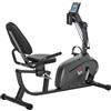 HOMCOM Cyclette Magnetica Orizzontale Sedile Regolabile ed Elastici per Braccia