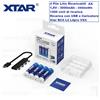 XTAR 4 batterie AA litio 1,5 volts ricaricabili 1,5v pila stilo XTAR 3000mAh 3950mWh