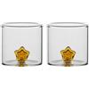 THUN - Set 2 bicchierini con stella - vetro - Collezione Bomboniera o8HO