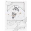 Interbaby Asciugamano con cappuccio per neonato PARACAIDISTA in bian jwbs