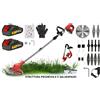 CONENTOOL Decespugliatore a Batteria 1500W 2 Batterie Tagliaerba Elettrico Silenzioso Red