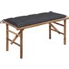 vidaXL Giardino con Cuscino Diversi Colori 120 x 50 x 3 cm/120 x 50 x 7 cm vidaXL