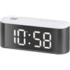 Trevi Sveglia Digitale Trevi QS0088301 Ec 883 Bl con Funzione Snooze, Bianco e Nero