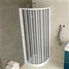 Idralite BOX DOCCIA 70x90 CABINA ANGOLARE TONDO SEMICIRCOLARE A SOFFIETTO LATERALE PVC