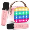 Micqutr Macchina Karaoke per Bambini con 2 Microfoni Wireless - Microfono Bluetooth, Alt
