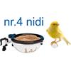 Motisi Zootecnici Nido per canarini Uccelli cardellini Completo di Juta e Anello Reggi Juta, N.4