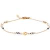 Fichera Preziosi Bracciale Donna Catenina con sfere diamantate In Oro Giallo e Bianco 18 kt NU...