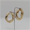 ORECCHINI A CERCHIO GRANDI DIMENSIONI TORCION IN ORO GIALLO 18KT 9,2 G. (3017)