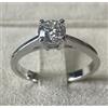 Carlo Raspagni ANELLO SOLITARIO IN ORO BIANCO 18kt. CON DIAMANTE NATURALE ct. 0,40 G VS