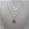COLLANA DA DONNA CON CIONDOLO FIORE IN ORO BIANCO 18KT 750 3,4 GRAMMI (2988)
