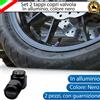 ELT SET 2 TAPPI COPRI VALVOLA COPRIVALVOLA YAMAHA X-MAX 300 IN ALLUMINIO NERO