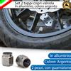 ELT SET 2 TAPPI COPRI VALVOLA COPRIVALVOLA KYMCO AGILITY 150 IN ALLUMINIO