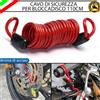 ESL CAVO DI SICUREZZA ANTIFURTO PER KYMCO MOTO SCOOTER BLOCCADISCO ROSSO