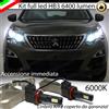 ELT KIT FULL LED PEUGEOT 3008 LAMPADE ABBAGLIANTI LED HB3 6000K NO ERRORE